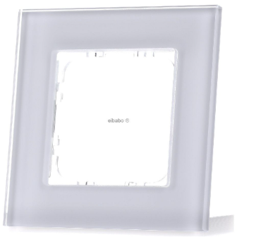 MDT BE-GTR1W.01 Cornice in vetro KNX per programmi da 55 mm, 1 posto, bianco BE-GTR1W.01