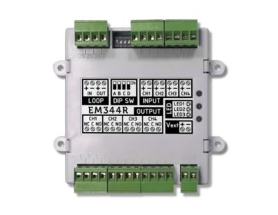 INIM FIRE EM304S Addressed analog module equipped with 4 supervised outputs