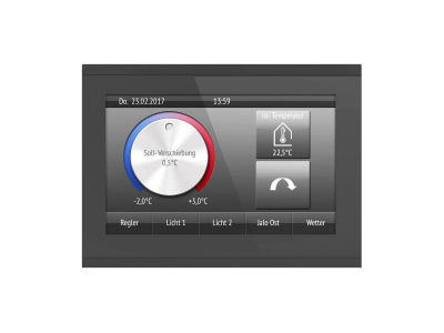 ELSNER 70475 Corlo Touch KNX 5in WL- nero/nero Display KNX Touch da 5 pollici con comunicazione Wi-Fi