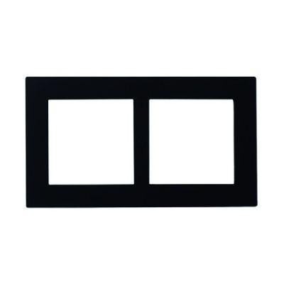 EELECTRON PO60A60PL-3 PLACCA DOPPIA 2x60 PLASTICA VERNICIATA NERO