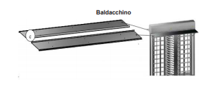 NICE TORNELLI CANMGRAL Baldacchino per CAGE - Verniciato a polvere