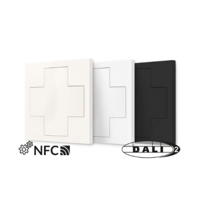 LUNATONE 86459793-W16-NFC configurable 4 button switch plate white RAL9016,