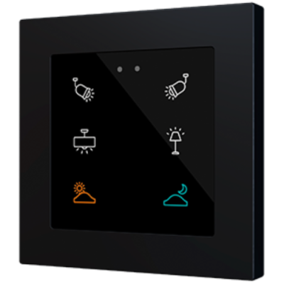 ZENNIO ZVIFR55X6W FLAT RGB 55 X 6. CAPACITIVE GLASS BUTTON