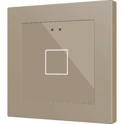 ZENNIO ZVIFR55X1C Flat RGB 55 X1. Pulsante capacitivo 55x55 - 1 tasto - Champagne