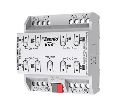 ZENNIO ZIO-MBSHU4 MAXinBOX FANCOIL 4CH2PMAXinBOX SHUTTER 4CH - Shutter actuator 4 channels