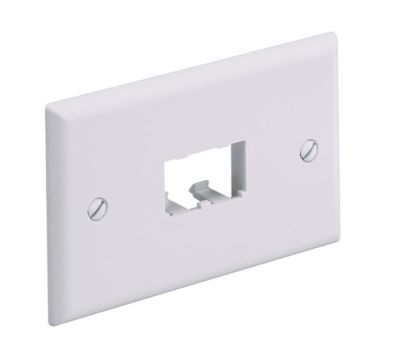 PANDUIT CFPH2AW Faceplate- 2 Port- Single Gang- Horizontal- Arctic