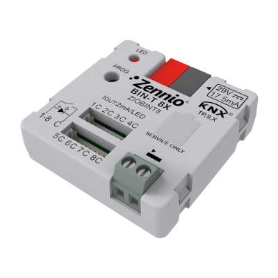 ZENNIO ZIOBINT8 BIN-T 8X. Universal Interface 8 binary inputs/LED