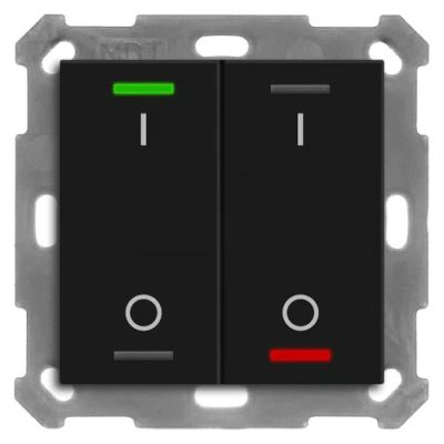 MDT RF-TAL55T206.B1S RF KNX+ Taster Light 55 2T, Secure, +T, black op.