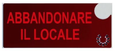 COOPER CSA INCENDIO CSA08587-1 DICITURA 5965 "ABBANDONARE IL LOCALE"