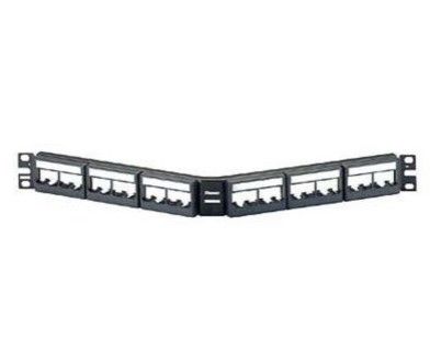 PANDUIT CPPLA24WBLY Patch Panel- 24 Port- Angled- Black