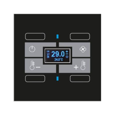 BLUMOTIX BX-E-QT4 QUBIK Elettronica termostato 4 Pulsanti 80X80 Tras