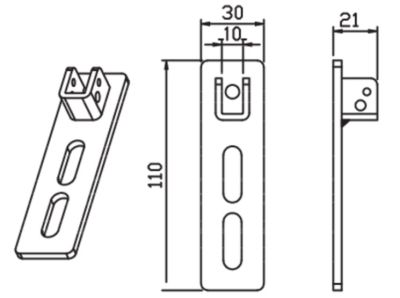 CAME 001YM0110 ADJUSTABLE DOUBLE BUTTONHOLE SUPPORT Q SADDLE