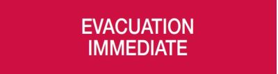 COOPER CSA FIRE CSA08671 50XX SERIES WORDING “EVACUATION IMMEDIATE”