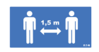 COOPER CSA LIGHTING LUM11161 SOCIAL DISTANCING SAFETY PICTOGRAM 1.5M