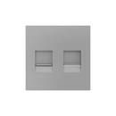 ZENNIO 830001306 ZS55 double RJ45 cover, silver