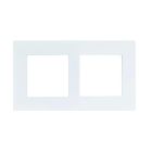 EELECTRON PO55A55PL-1 PLACCA DOPPIA 2x55 PLASTICA VERNICIATA BIANCO