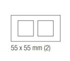 EKINEX EK-D2P-F Double plate 2 windows 55X55mm in NTM