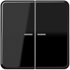 JUNG A10921STRFBFSW KNX RF push button, 2 channels, black