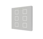 ZENNIO ZVI-F6-S ZVI-F6-S Flat 6 Backlit capacitive touch switch, silver 