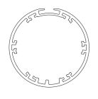 NICE 919.55.00 Round 44.5x1.5 wheel + crown