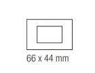 EKINEX EK-PRP-F Rectangular window plate 66x44mm in NTM