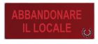 COOPER CSA INCENDIO CSA08587 DICITURA 5955 "ABBANDONARE IL LOCALE"