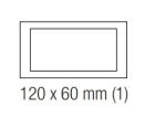 EKINEX EK-P2C-F Placca doppia con finestra da 120x60 mm per mercato Svizzero