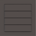 EKINEX EK-T4R-FCC kit of 4 Linea 71 horizontal rectangular buttons (60 x 15) cocoa orinoco colour