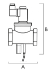 TECNOCONTROL VR424/12 Manual reset solenoid valve 12Vdc NC 1 inch and 1/2 + magnetic sensor