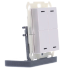 MDT BE-TAL55T4.01 KNX Button Light 55 4 times, RGBW, with temperature sensor, pure white gloss