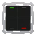 MDT RF-TAL55T406.01S RF KNX+ Taster Light 55 4T, Secure, +T, black op.