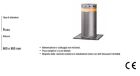 FAAC 116041 J275/800 F FIXED STAINLESS STEEL BOLLARD