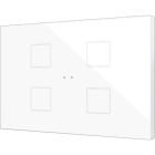 ZENNIO ZVIFXLX4W  Customizable backlit capacitive touch switches from the Flat family with proximity sensor and flat design (9 mm) in XL format 4 keys, white