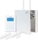 ELDES ESIM384KIT5 Kit composto da 1 centrale a microprocessore a 144 zone ESIM384, 1 tastiera LCD a sfioramento EKB2W, 2 contatti magnetici EWD3WT