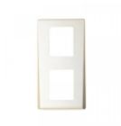 ABTECNO XPR-DINFP2VS DOUBLE VERTICAL RECESSED FRONT PLATE IN SILVER ABS