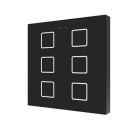 ZENNIO ZVI-F6-A Flat 6 Backlit capacitive touch switch, black