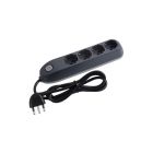 BTICINO BT-3684GB Multisocket 4 schuko/bipas+inter. gray