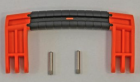 GT LINE KIN.1370 Side handle, orange, rubber coating