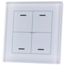 MDT BE-GTL4TW.01 EIB, KNX, Glass Push Button II Lite 4 times, RGBW, neutral, with temperature sensor, white