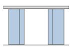 RIB AA90015B SLIDER 150 2 doors. L 2500 mm.