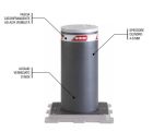 GIBIDI DPT260/EM/X/LED H600 electromechanical bollard with LED - Stainless steel