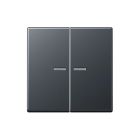 JUNG A10921STRFBFANM Pulsante KNX RF, 2 canali, antracite opaco