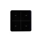 ELSNER 71134 KNX eTR M4, jet black RAL 9005 4-gang Push Button with Temperature Sensor