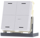 MDT BE-TAL6304.01 EIB, KNX, Push Button Lite 63 4 volte, RGBW, neutro, finitura lucida Studio white BE-TAL6304.01