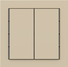 EKINEX EK-T2R-FBL Kit of 2 Linea 71 rectangular vertical buttons (30X60) in ebeige luxor