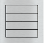EKINEX EK-T4R-GBQ Kit of 4 Linea 71 horizontal rectangular buttons (60x15) Color Aluminum