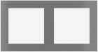 EKINEX EK-P2P-GBS Rectangular 71 (Form/Flank/NF) plate METAL (ALUMINIUM) - 2 windows