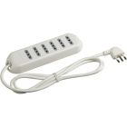 BTICINO BT-3630D SLIM6-pr.6x2P+T 10A 1,5m bianco