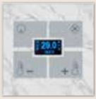 BLUMOTIX BX-F-QWMT QUBIK MARBLE Cover thermostat glass 80X80mm White