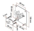 FAAC 132317 SUPPORT KIT WITH 85x100 UNLOCK+SQUARE PIN